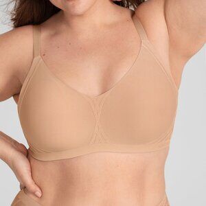 NWT Honeylove Sand Silhouette Bra - 3X